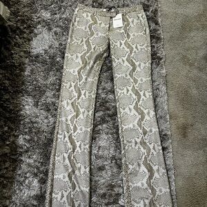 *NEW Roberto Cavalli Cream and Brown Boot Cut Flare Pants